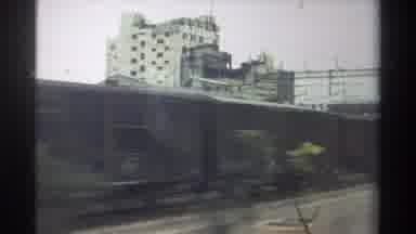 Taiwan (1982): Window Seat Train Traveler Shooting A Goods Train Passing By