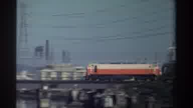 Taiwan (1982): Red And White Train Crosses A Bridge Over A River