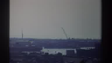 Taiwan (1982): Docks Landscape Shown On A Windy Day With Some Flags Flying In The