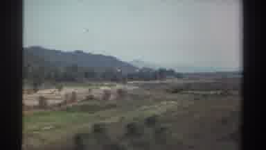 Taiwan (1982): Landscape From Train Car Window Many Green Trees Large Mountains