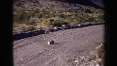 Arizona USA (1958): Gravel Road With 2 Objects On Road On A Hill