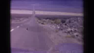 Arizona USA (1958): Road Trip On A Highway No Cars Bare Rocks Not Much Trees Then