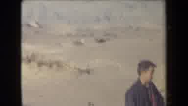 Arizona USA (1958): Early Video Panorama Of Desert With Tourists Walking About