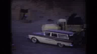 Arizona USA (1958): Base Camp With Vehicles Tents People Etc In A Vast Area