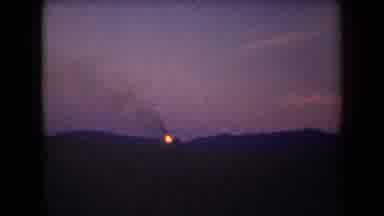 Arizona USA (1958): Small Ignited Object In Remote Area Explosion With Smoke At