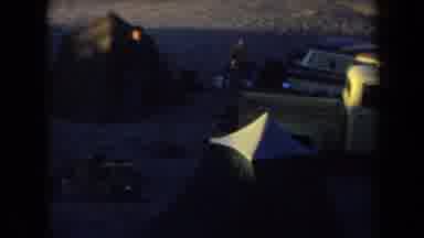 Arizona USA (1958): Some Vehicles Are Parked In A Yard With Some Tents