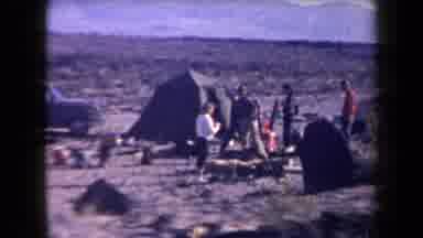 Arizona USA (1958): Group Camping In The Old American Mountainous Terrain In