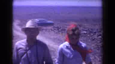 Arizona USA (1958): Bunch Of People Going For A Walk On A Dirt Road