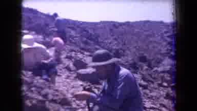Arizona USA-1958: Farmers Working On Rocky Hillside