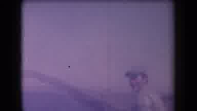 Arizona USA (1958): Man Walking To Geyser Edge On A Bright Sunny Day