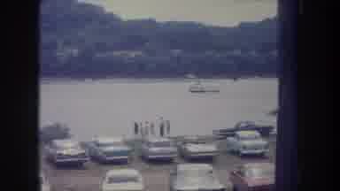 Michigan USA (1968): The Persons Are Standing Near The River Side