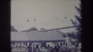 Michigan USA (1968): The Bat Cave Attraction At A Theme Park With A People In