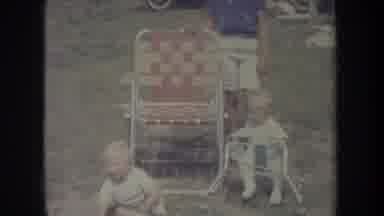 Michigan USA (1968): Large Family Gathering On A Lawn With Children