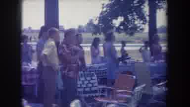 Michigan USA (1968): People At Large Outdoor Picnic On A Bright Sunny Day