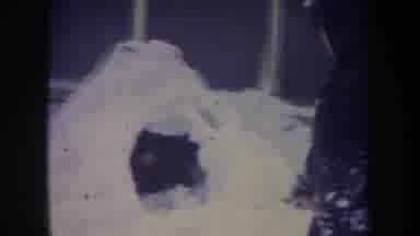 Michigan USA (1968): Children Shoveling Snow In Winter
