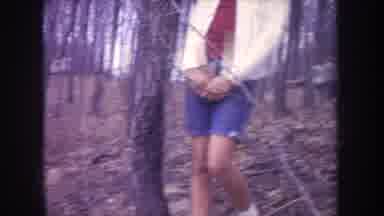 Michigan USA (1968): Family Is Enjoying The Beautiful Of Woods In The Daytime