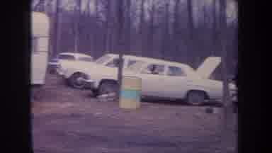 Michigan USA (1968): Cars Camper Camping Picnic Vintage Bench Woods Trees Family