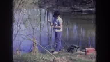 Michigan USA (1968): The Little Boy Caught A Fish That Was Small So He Threw It