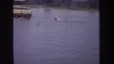 Michigan USA (1968): Children Swimming Lake Surrounded By Trees Summer Climbing