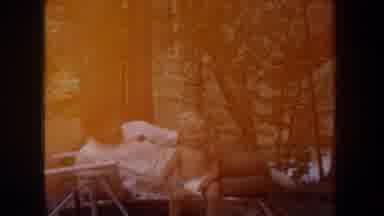 Michigan USA (1968): Family Camping Father Son Caucasian Chairs Relaxing Smiling