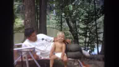 Michigan USA (1968): Family Fun Relaxing Outdoors Inflatable Ball Lounging Camping
