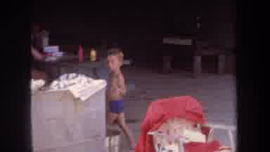 Michigan USA (1968): Caucasian Family Having Fun At The Poolside With Children