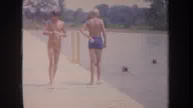 Michigan USA (1968): Kids Enjoying Themselves In The Swimming Pool