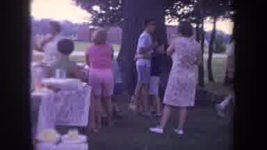 Michigan USA (1968): People At A Big Group Picnic In A Park Circa 1960