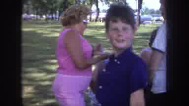 Michigan USA (1968): People Are Spending A Day Outdoors With Food And Chatting In