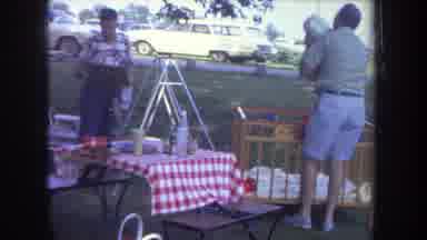 Michigan USA (1968): 1950s Cars Outdoor Picnic Family Baby Crib Blanket Boys