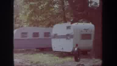 Michigan USA (1968): Person That Is Surrounded By Trailers Where People Live In