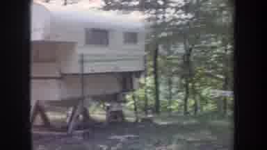 Michigan USA (1968): A Gocart Is Stand Near By A Forest And The Property Belongs