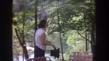 Michigan USA (1968): Home Movie Of Woman Setting Something Down