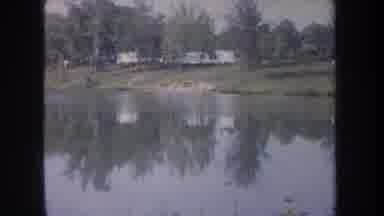 Michigan USA (1968): I Big Lake In The Wild With Many Trees And A House