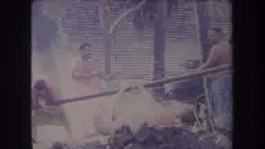 Hawaii USA (1969): Hawaiian Luau Pig Roast In Ground Traditional Ethnic Attire