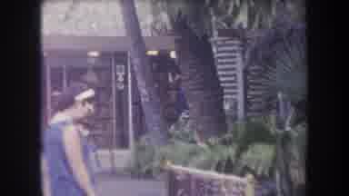 Hawaii USA (1969): Woman And Child Talking Near Jungle Theme Decor In A Zoo