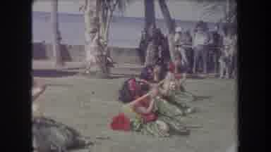 Hawaii USA (1969): Hawaiian Dance Being Watched By A Group Of Tourists In Hawaii