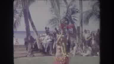 Hawaii USA (1969): Native Female Dancers In Red And Yellow Costume Performing For