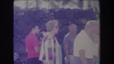 Hawaii USA (1969): Humans Watch And Wait In Place As Camera Moves Left