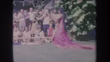 Hawaii USA (1969): Beautiful Woman In Pink Fitted Dress Laced With Lei Flowers
