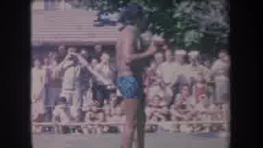 Hawaii USA (1969): Tribesperson Performing Ritual Tricks (With Knives?) N Front Of