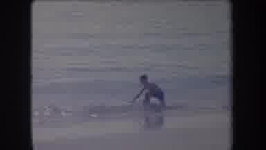 Hawaii USA (1969): A Little Boy Playing On The Shallow Part Of The Beach And