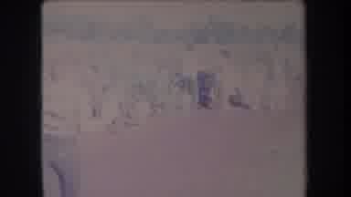 Hawaii USA (1969): Group Of People Walking Quickly Through Grassy Farm Field With