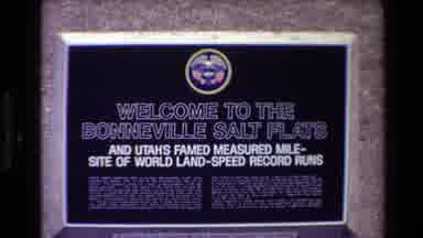 Western USA-1980: Welcome Sign at Bonneville Salt Flats