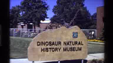 Western USA (1980): Trip To The Dinosaur National History Museum With Sign