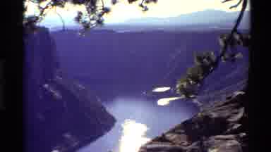 Western USA (1980): Bird's Eyes Blue River Flowing The Deep Valley