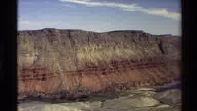 Western USA (1980): An Aerial A Canyon With A River Of Water In Between