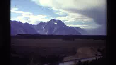 Western USA (1980): Mountain Top Cloudy Day Approaching From The Sky And It Looks