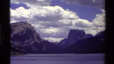 Western USA (1980): Mountains And Calm Ocean On A Cloudy Day