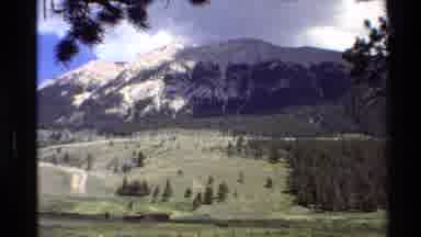 Western USA (1980): Clouds Over Different Mountain Sides With Trees Flowers Open